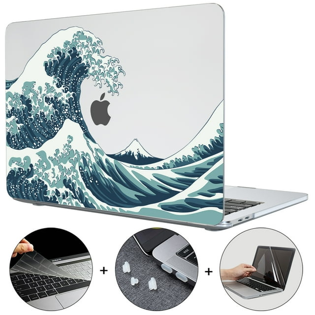 MTT Case For Macbook Air 13 13.6 M1 M2 2021 2022 2023 Laptop Hard Cover For Macbook Pro 13 14 16 inch Funda With Keyboard Cover MC17-Crystal Clear New Air A1932 A2179