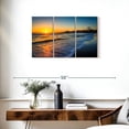 thumbnail image 3 of Elephant Stock Santa Monica Pier At Sunset Wall Art - Horizontal Multi Panel Canvas - Living Room Wall Decor - Beach Multi Panel - Gray And Black Decor - 33" x 20", 3 of 8