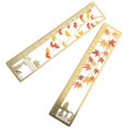 thumbnail image 3 of Cute Book Mark Decorative Scale Ruler Metal Reading Aid Perfect For Travelers 16X3.20X0.10CM 2Pcs, 3 of 5