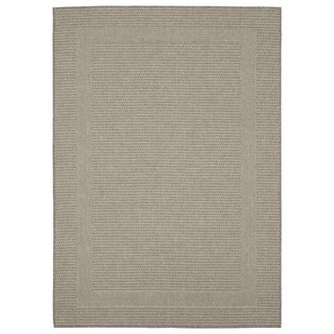 Oriental Weavers Caicos Indoor/Outdoor Rug - CA05A - 5'3" x 7'3" - in Grey/ Light Grey - Classic Casual Style, Water, Stain and Fade Resistant, Hose Clean, Patio, Outdoor Living Area Rug