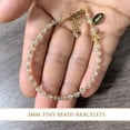 thumbnail image 4 of 3mm Mini Beads Natural Gemstone Adjustable Bracelet For Women, Energy Gem Charm Jewelry, Birthday Gift 7.1", 4 of 4