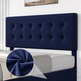 thumbnail image 4 of Qinaqin Queen Size Cama Frame con 4 Almacenamiento Cajones y cm de Alturaeadboard Velvet Upholstered Platform Profundidad Madera Slats Support Button Tufted Profundidadsign, 4 of 7