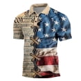 thumbnail image 1 of DondPO Chemises pour Hommes Polos pour Hommes Manches Raglan Multi-Boutons Col à Revers Imprimé Festif Célébration Haut Henley Chemises Hommes Bleu 3TG, 1 of 3
