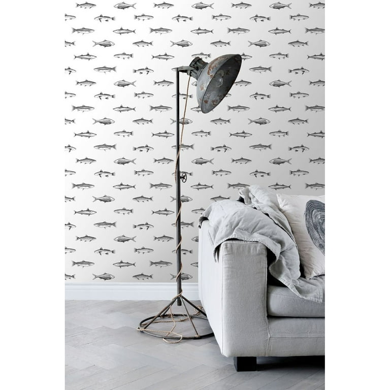Esta Home DD138967 Fiyero Off-White Fish Wallpaper