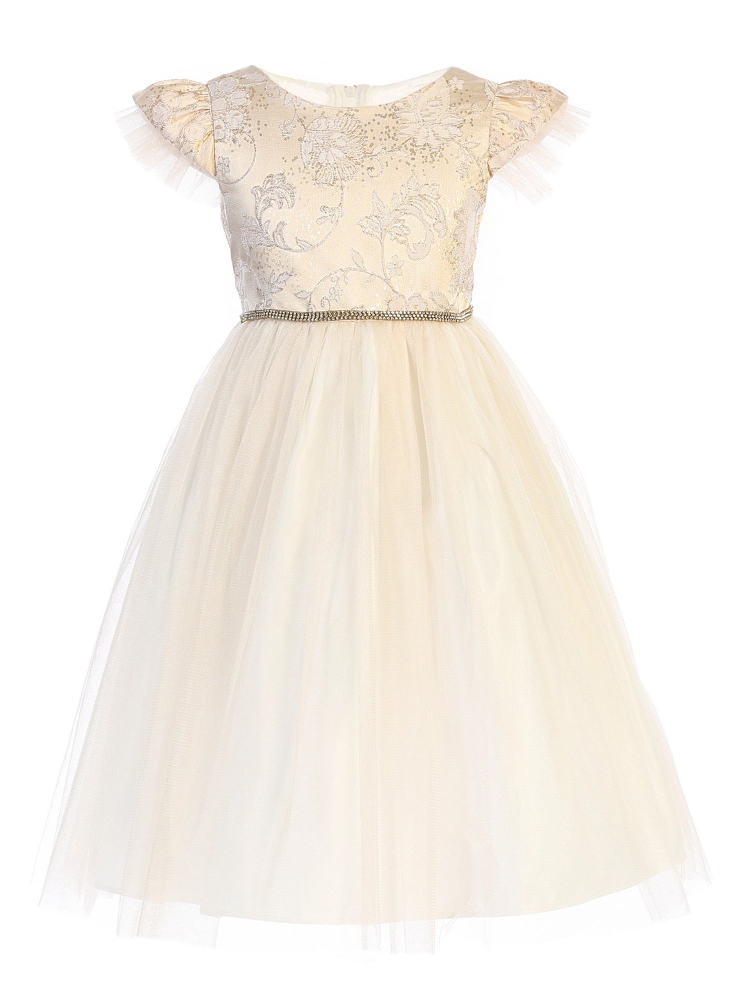 champagne floral dress