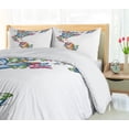 thumbnail image 5 of Ambesonne Colorful Duvet Cover Sets, America World Love Map, 2-Queen, Blue Pink Pale Orange, 5 of 7