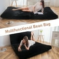 Folding Sofa Bed,Extra Thick and Long Fluffy 4 Position Convertible