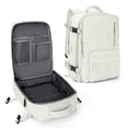 thumbnail image 1 of Mochila de viaje WONHOX Carry On para mujer y hombre, color beige y blanco, 1 of 7