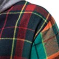 thumbnail image 3 of Camisas De Vestir Para Hombre Camisa de manga larga con cuello encapuchado para hombre, informal, de invierno y primavera, con estampado a cuadros, blusa (Red, XL), 3 of 7