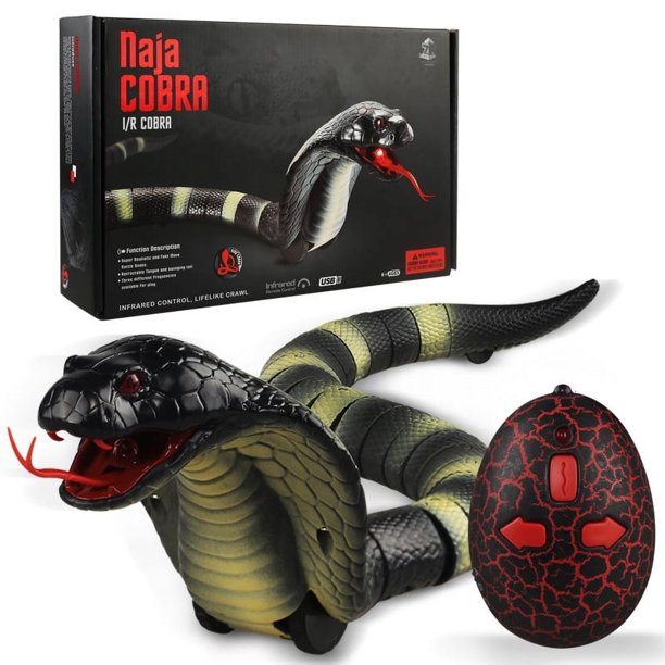 Truco de serpiente eléctrica del Día de los Inocentes, simulación de animal, juguete de insecto con control remoto por infrarrojos Cobra, serpiente con control remoto