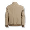 thumbnail image 7 of Men's Lightweight Windbreaker Jackets Button Stand Collar Zip Long Sleeve Fall Casual Coat with Pocket, 7 of 7