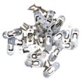 thumbnail image 4 of Auear Percha de metal con forma de ojo de cerradura, marco de fotos, espejo, gabinete, sujetadores para colgar, herrajes para pared empotrada con tornillos de montaje (paquete de 20 plateados), 4 of 5