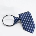 thumbnail image 4 of Hoppin Gee Men's Blue Stripe Zipper Necktie Boy zipper tie For Business Campus and Wedding Occasions, 4 of 6