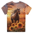 thumbnail image 5 of Byoo Tween Boy Horse Print Crew Neck T Shirt Short Sleeve Nature Basic Tee Pullover Top, 5 of 5