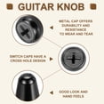 thumbnail image 3 of Uxcell 2Pcs ST Guitar 3/5 Way Pickup Switch Tip Cross Hole ID 0.19 x 0.15 Tapa de interruptor de palanca metálica negra, 3 of 6
