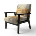 thumbnail image 3 of Designart "Gleaming Gold V" Gold Abstract Collages Upholstered Accent Chair - Modern Arm Chair For Living Room, 3 of 7