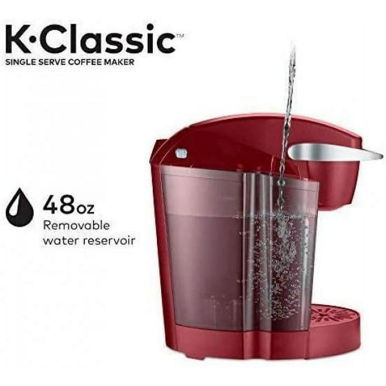 Keurig K-Classic Single Serve K-Cup Pod Coffee Maker, Rhubarb, Red