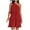 Red Dresses Women, variant on Women's Summer One Shoulder Tiered Ruffle Dress 2024 Solid Color Boho Sleeveless Swing Mini Dresses Hide Belly Work Casual Sun Dress