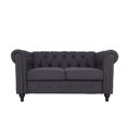 thumbnail image 2 of Home Square 2 Piece Set with Living Room Loveseat and Chair in Dark Gray, 2 of 12