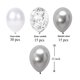 thumbnail image 1 of Juego de globos de confeti de plata blanca perla plateada metalizada (paquete de 60), glob L-CUTE L-CUTE, 1 of 2