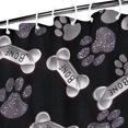 thumbnail image 3 of Paw Prints and Bones Shower Curtain 36"x72" ,Bathroom Decorative Shower Curtains Set with 12 Hooks,Modern Waterproof Washable Shower Curtain, 3 of 6