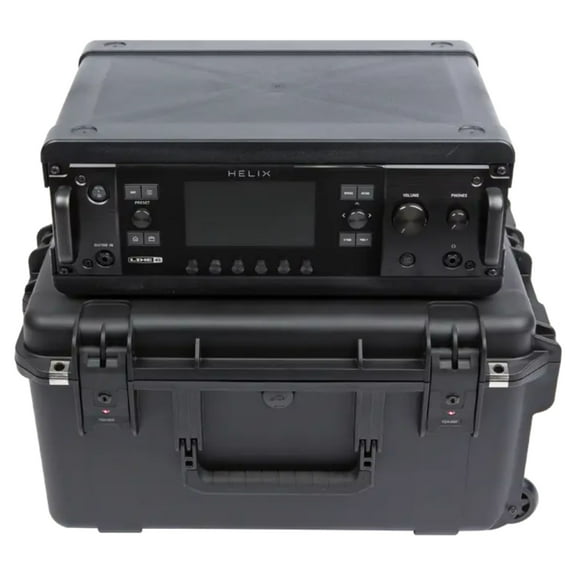 SKB 3U iSeries 13 Inch Injection Molded Fly Rack with Built-In Wheels and Handle, Black