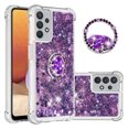 thumbnail image 1 of Funda para Samsung Galaxy A32 5G con Brillo Líquido Flotante, Purpurina, Parachoques y Anillo Giratorio Soporte, 1 of 5