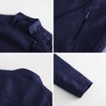 thumbnail image 6 of ZAZYULZ Slim Fit Leather Jacket Womens Thin Lapel Collar Motorcycle Jacket Leather Transitional Jacket(Dark Blue,Xxxxl), 6 of 7