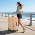 thumbnail image 5 of Stretch Luggage Cover L(25-28in)– Elastic Travel Suitcase Protector with Handle Openings & Bottom Closure, Washable Polyester Spandex Suitcases Cover, Wood Grain Print, 5 of 5