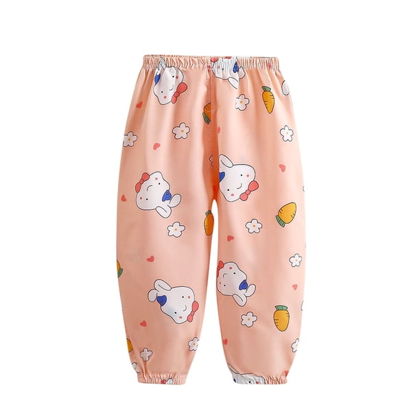 Odeerbi 1-6 Años Niños Niñas Pantalones de Chándal Conejito Estampado Pantalones de Chándal Pantalones Cortos Transpirables Sueltos