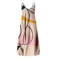 thumbnail image 4 of Robe Longue d'Été Sans Manches à Col Rond Imprimé pour Femmes Grande Taille avec Bretelles Spaghetti et Poches, 4 of 5