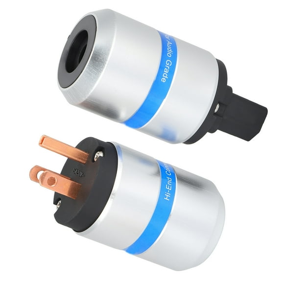 YLSHRF Monosaudio M106/F106 Power Plug Pure Copper HiFi Audio Power Connector Plug 100‑250V,Power Cable Plug,AC Power Connector