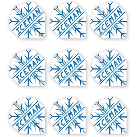 Gerwyn Price Iceman Hardcore Extra Thick Dart Flights - 3 Sets Per Pack (9 Dart Flights in Total)