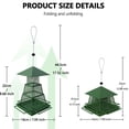 thumbnail image 5 of Djiypn Bird Feeders for Outdoors Squirrel Proof - Collapsible Plastic/Iron Hanging Feeder, Easy to Fill for Garden Yard Patio, Ideal for Bird Lovers & Outdoor Enthusiasts, 5 of 9