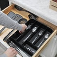 thumbnail image 3 of AuldHome Design Farmhouse Enamelware Silverware Organizer (Black), Divided Cutlery Utensil Drawer Organizer, 3 of 8