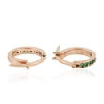 thumbnail image 3 of Huggie Earrings Tsavorite 10k Rose Gold Jewelry OPS-16981, 3 of 3