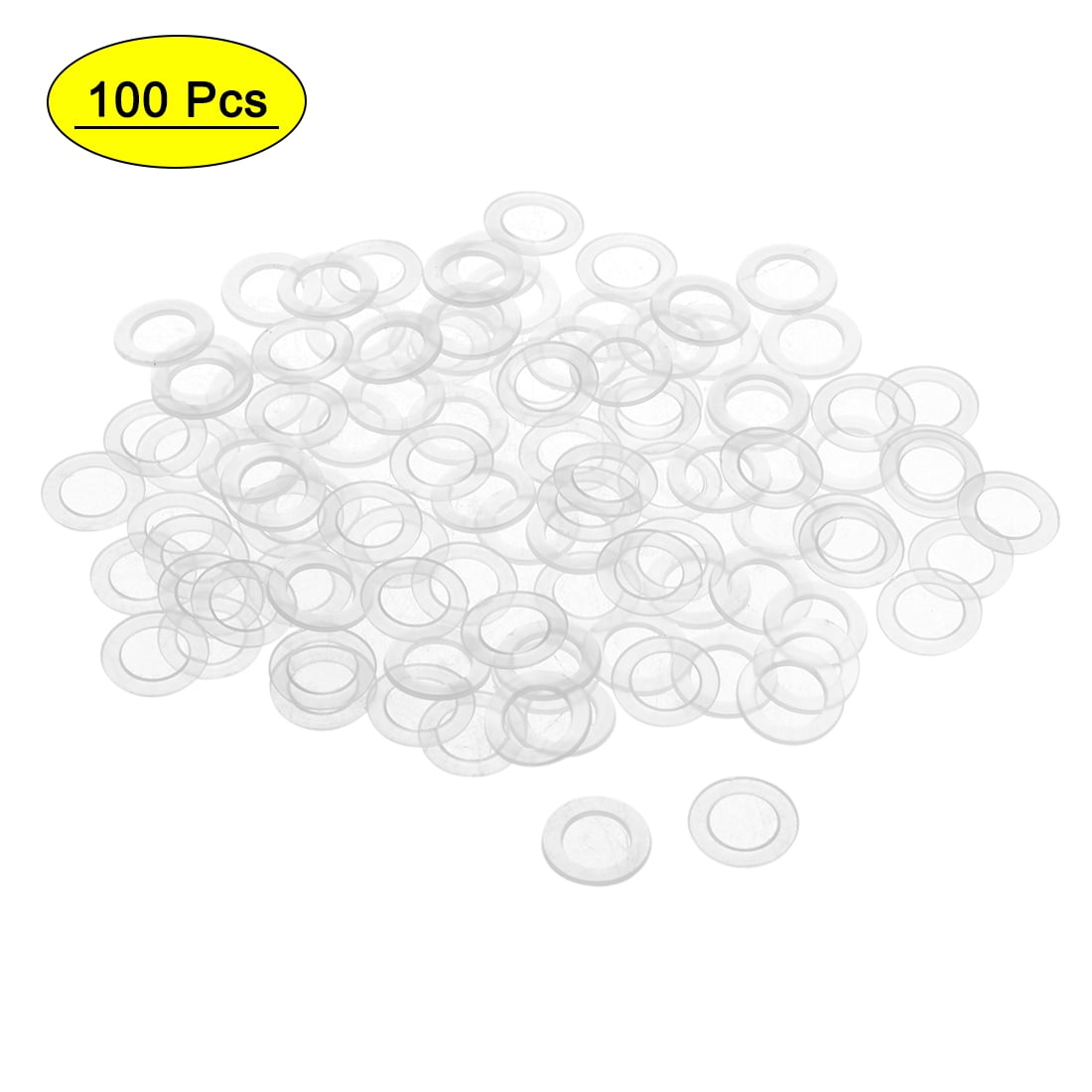 Uxcell Nylon Flat Washers M6 – 11mm OD X 6mm ID X 0.8mm Thick, Pack Of 100 Sealing Gaskets For Faucets, Pipes, Hoses & Valves