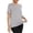 Gray, variant on Women's V-Neck Side Split Short Sleeve T Shirt, Casual Loose Soft Summer Daily Tee Top, Women's Hot Pink, Sizes S-3XL
