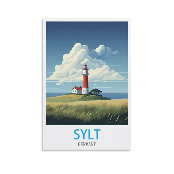 UENPHN sylt germany vintage travel posters 08X12inch(20X30cm) Frame