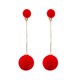 thumbnail image 1 of Guardurnaity Pendientes de bola redonda para mujeres y niñas, aretes de aleación con forma de gota, joyería de moda con personalidad Ropa, zapatos y accesorios Miscelánea rojo, 1 of 6