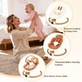 thumbnail image 4 of PRVAETU Electric Baby Swing for Infants, Portable Swing with Bluetooth,5 Speeds,3 Timers,10 Lullabies,5-Point Harness,Remote Control,Brown, 4 of 6