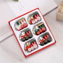 48Pcs Wooden Christmas Ornaments Set, Natural Wood Holiday Decorations with Gift Box, DIY Xmas Tree Hanging Crafts for Home Holiday Party