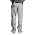 thumbnail image 4 of Hsovts Men's Loose Baggy Sweatpants Wide Leg Open Bottom Fleece Lined Sweat Pants Vibrant Multi‑Color Casual Wear Light Gray M, 4 of 7