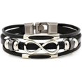 thumbnail image 1 of Pulsera de cuero de aleación punk ZHAOCHENG con cierre de acero inoxidable para hombres y mujeres 21 cm, 1 of 4