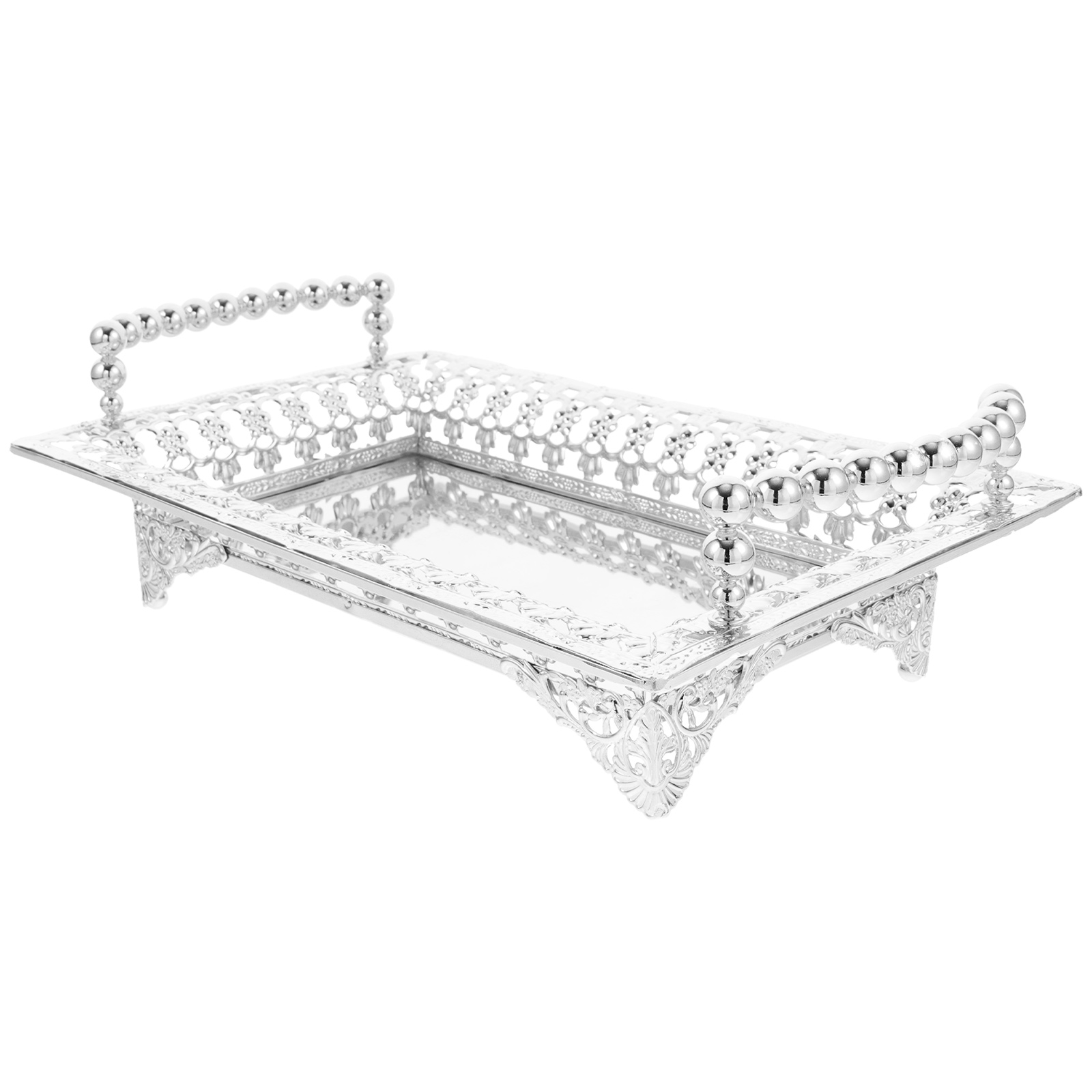 HOMEMAXS Nordic Style Iron Fruit Plate Fruit Tray Snack Tray with