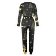 thumbnail image 4 of Moxiu Two Piece Outfits for Women Casual,Women's 2023 Fall Christmas Snowman Snowflakes Printed 2 Pieces Outfit Long Sleeve Crewneck Pullover Tops and Long Pants Tracksuit, 4 of 6