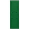 thumbnail image 5 of 18"W x 49"H True Fit PVC Center Circle Arts & Crafts Fixed Mount Shutters, Viridian Green (Per Pair - Hardware Not Included), 5 of 9