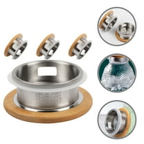 WASHWEPE Carafe Lid Replacement Stainless Steel 4pcs 9.00X9.00X3.70CM