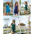 thumbnail image 4 of PPYOUNG Women's Summer Casual V Neck T Shirt Dresses Simple Tank Vest Dress Beach Cover up, 4 of 6