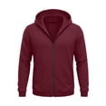 thumbnail image 3 of Horkkom Zip Up Hoodie Men Fall Outfits Plain Workout Hoodie Thin Casual Sweatshirt with Pockets L, 3 of 5